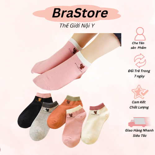 Combo 5 đôi tất chống hôi chân miu miu cực xinh