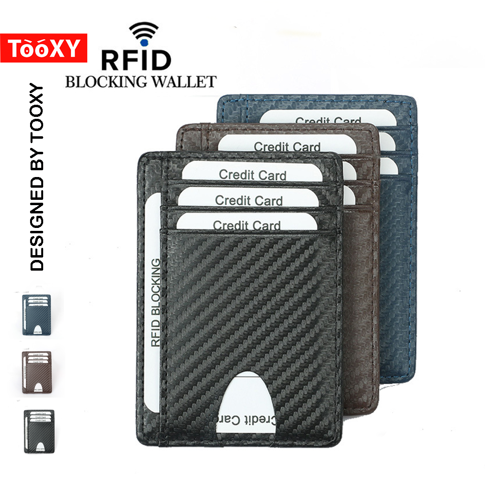 Ví đựng thẻ nhiều ngăn bằng sợi carbon thông minh chống RFID MSP - Bóp đựng Name Card, CMND, GPLX tiện lợi