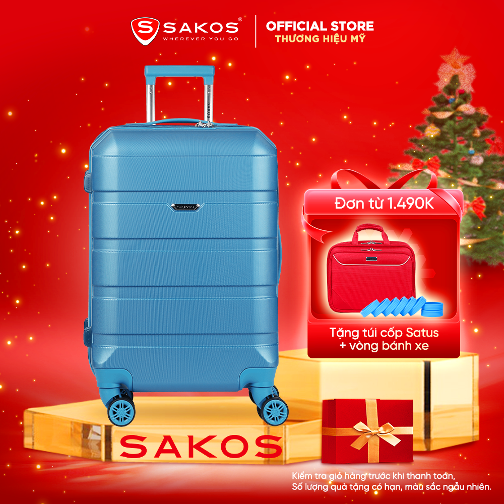  Vali kéo nhựa SAKOS AVENIR thiết kế cao cấp nhẹ và chắc chắn màu sắc thời thượng bắt trend 