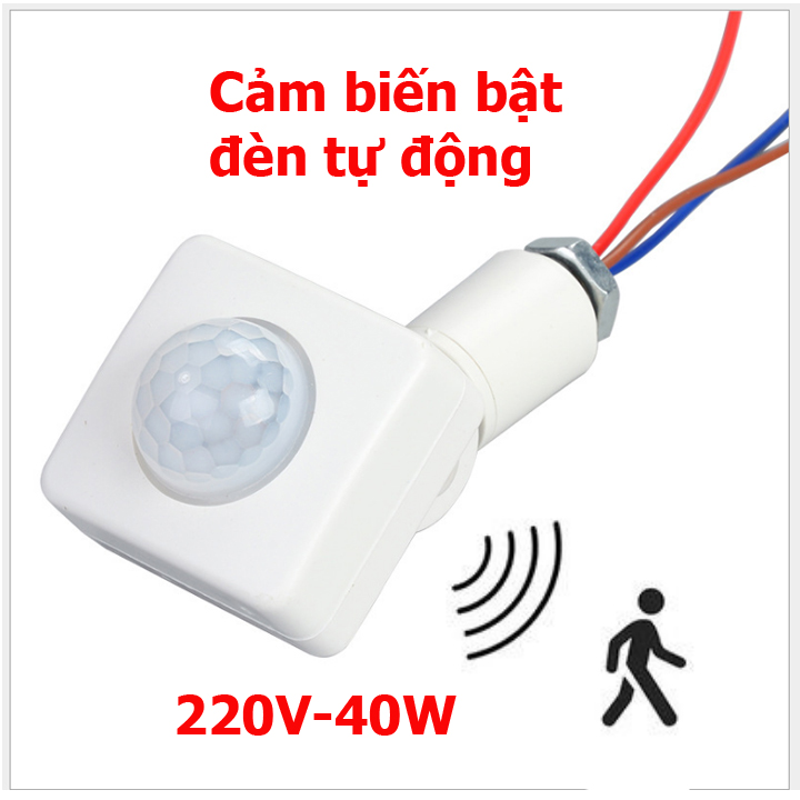 Mặt công tắc cảm ứng chuyển động hồng ngoại MCT1, mặt công tắc cảm biến hồng ngoại, đui đèn cảm ứng chuyển động hồng ngoại