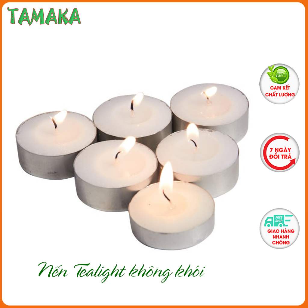 Nến đốt đèn xông tinh dầu tealight, nến trang trí, nến viên tròn, nến mini cháy hơn 4 giờ– tamaka