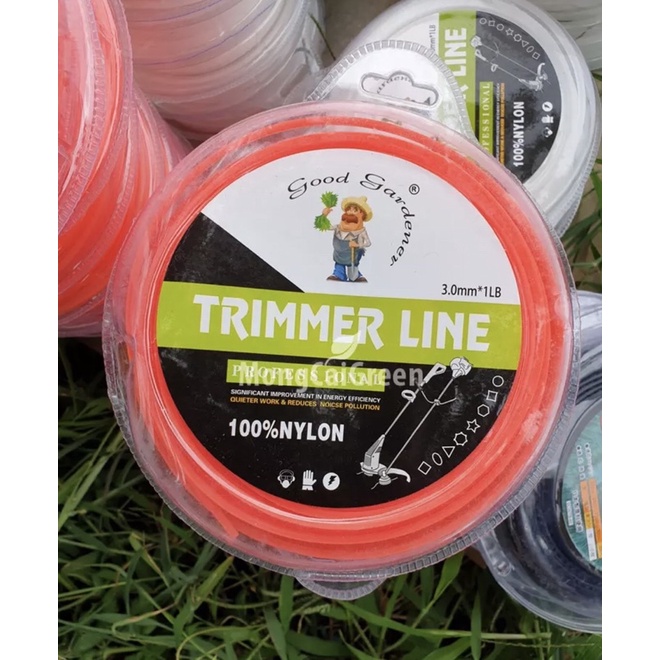 Cuộn Cước Cắt Cỏ Vuông Tròn 3-4mm 60m 05kg (loại tốt)