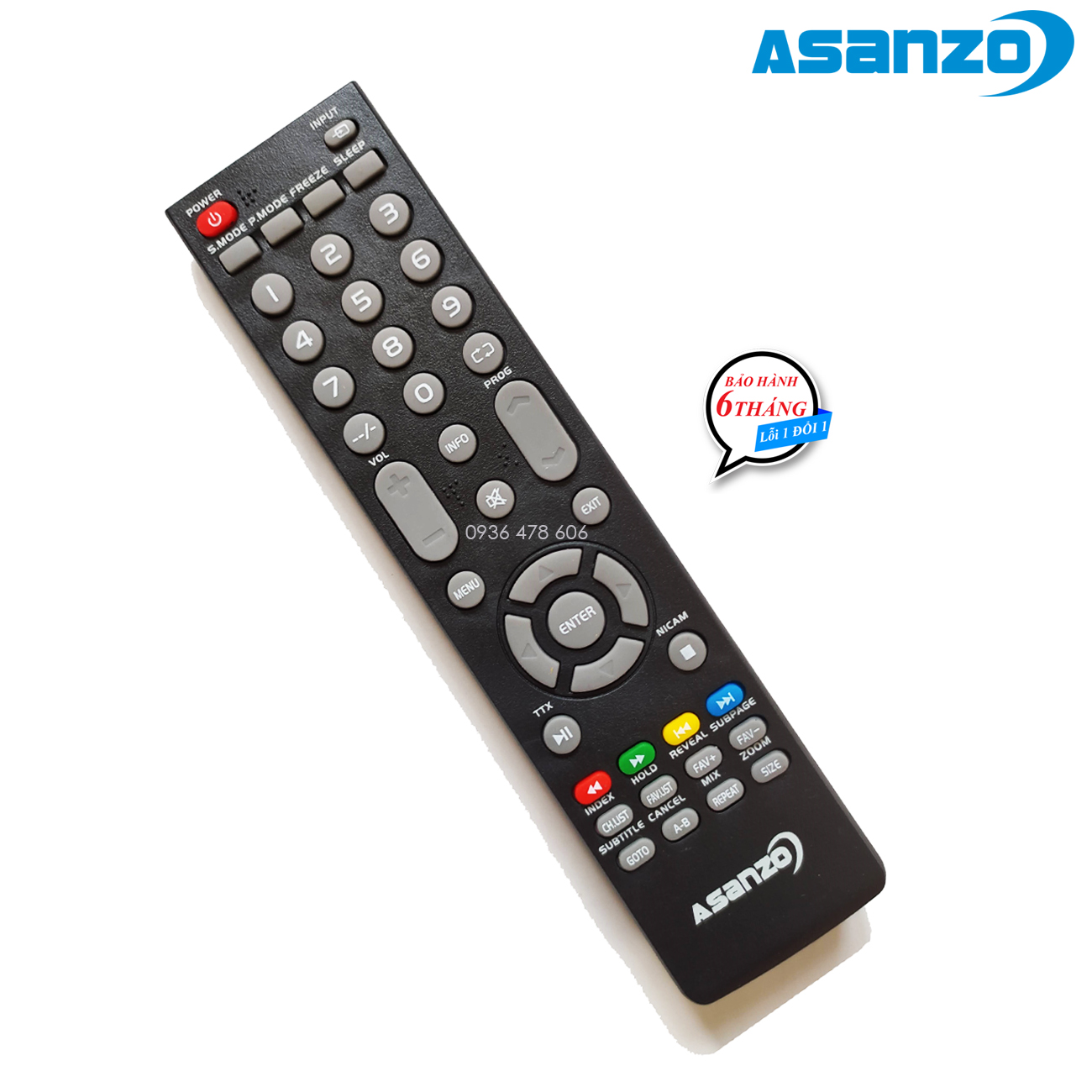 Remote điều khiển tv Asanzo LED mẫu 2