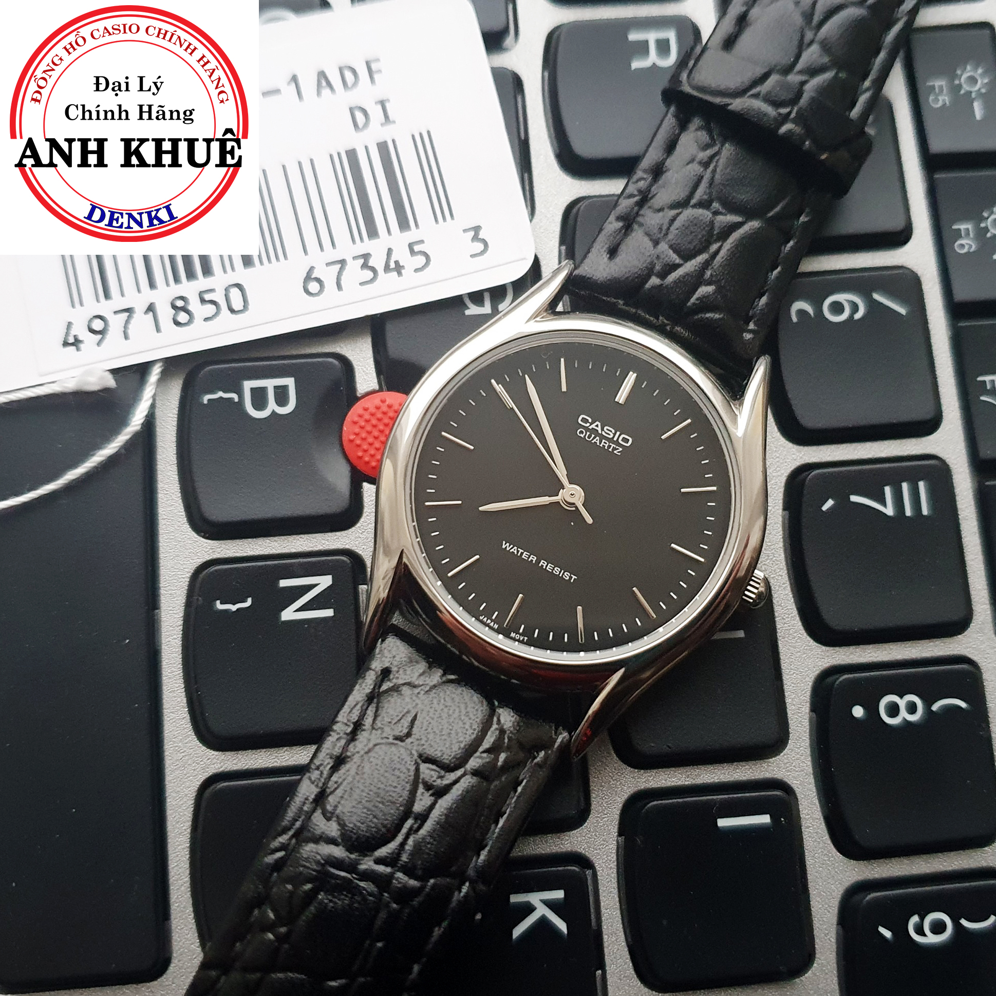 Đồng hồ nam dây da casio standard anh khuê mtp-1094e-1adf nam tính