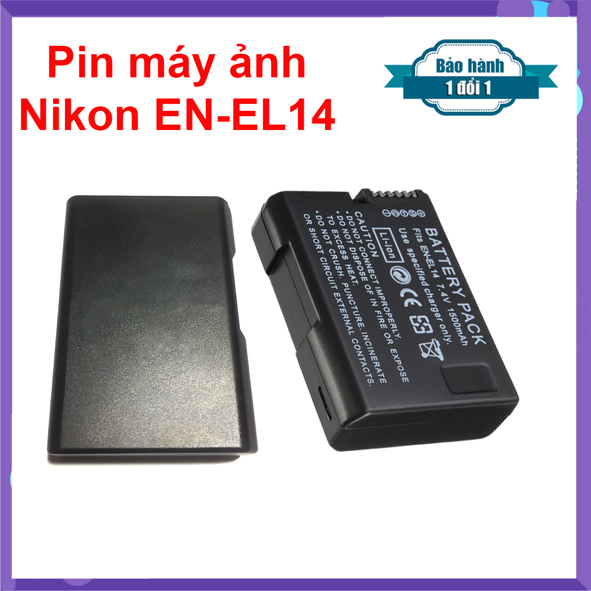 Pin EN - EL14 cho Nikon D3100, D3200, D5100, D5200, P7000, P7100, D5300 - 1500mAh
