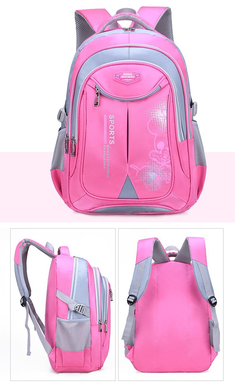 Balo học sinh chống nước chống thấm siêu nhẹ, Balo học sinh chống gù lưng cho bé từ lớp 3 đến lớp 9