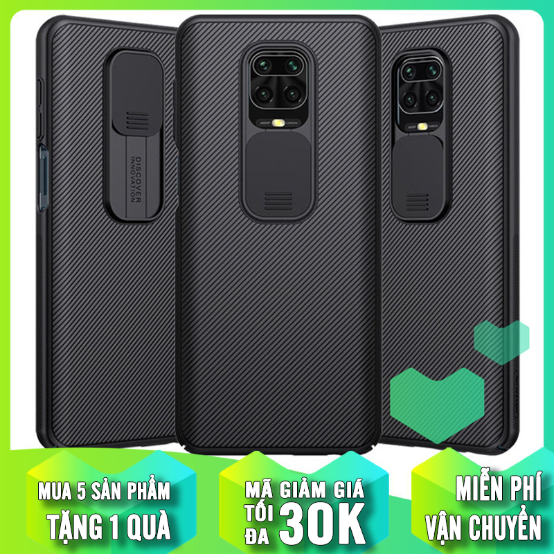 Ốp lưng cho Xiaomi Redmi Note 9S - Note 9 Pro NIllkin CamShield che camera