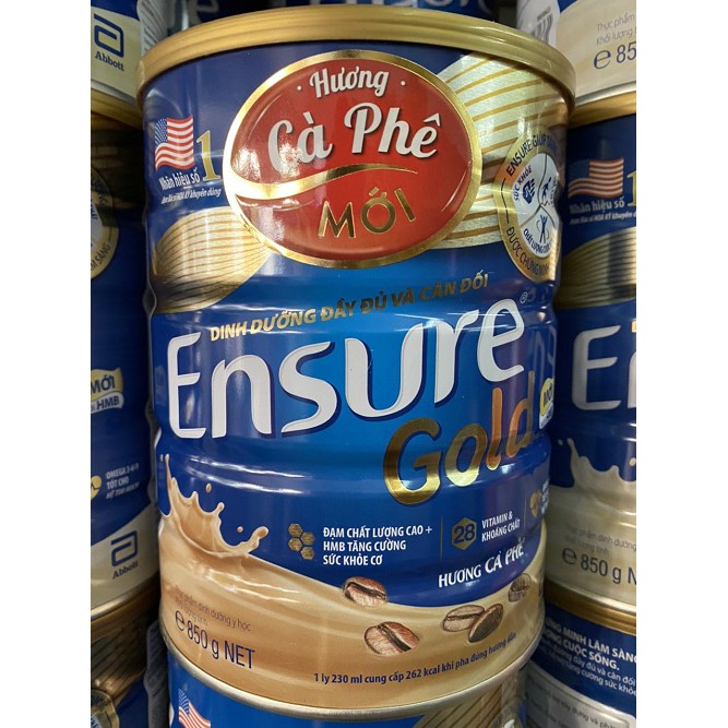 Sữa bột Ensure Gold Abbott hương cà phê 850g, sản phẩm tốt, chất lượng cao, cam kết như hình, độ bền cao, xin vui lòng inbox shop để được tư vấn thêm về thông tin