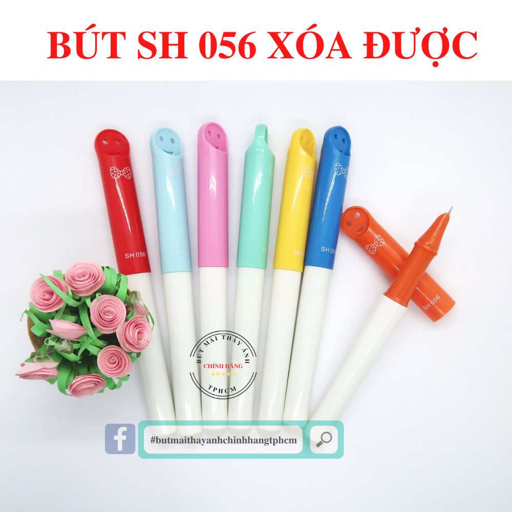 Bút mặt cười SH 056 xóa được ngòi êm trơn