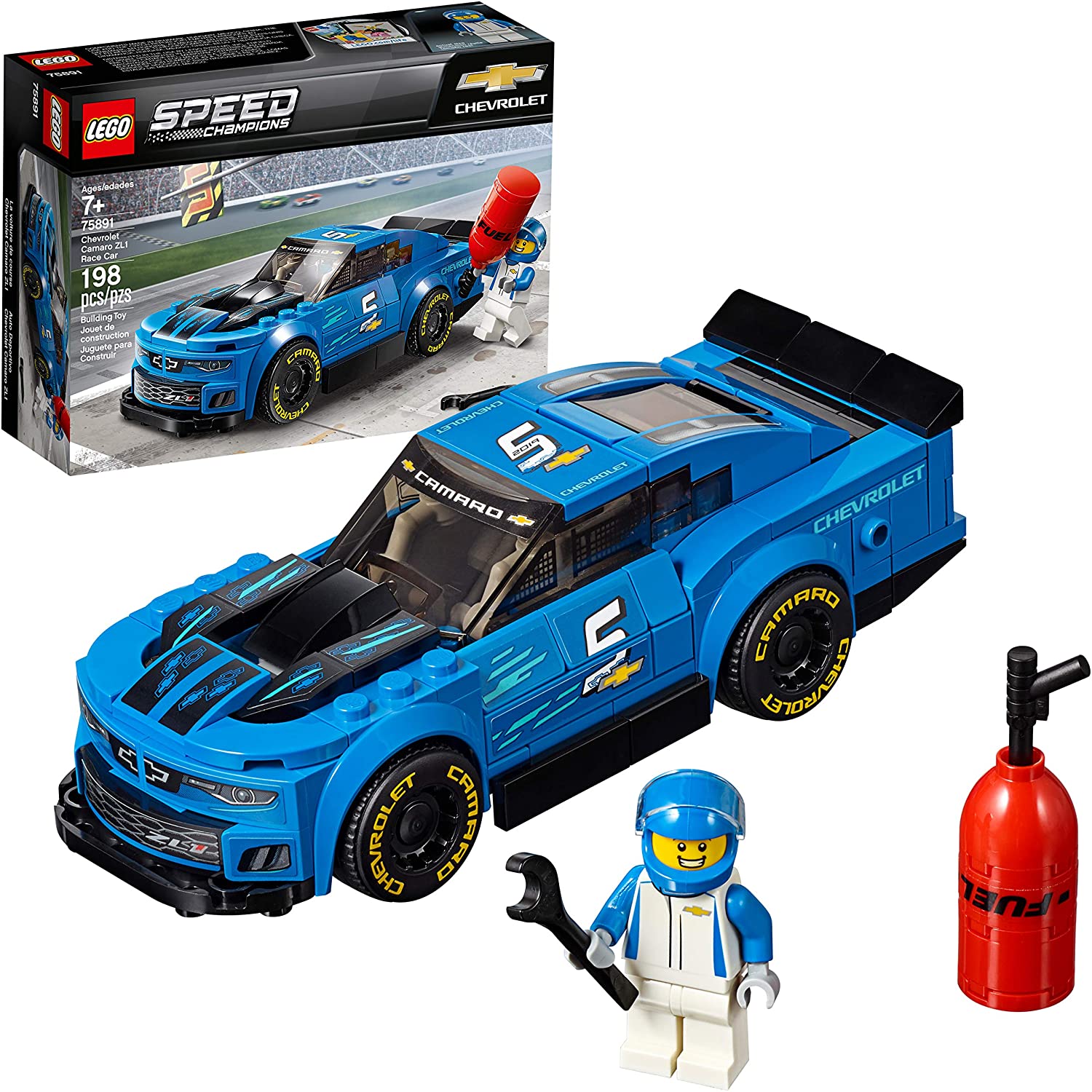 Bộ đồ chơi LEGO Speed ​​Champions Chevrolet Camaro ZL1 Race Car 75891 (198  mảnh) 
