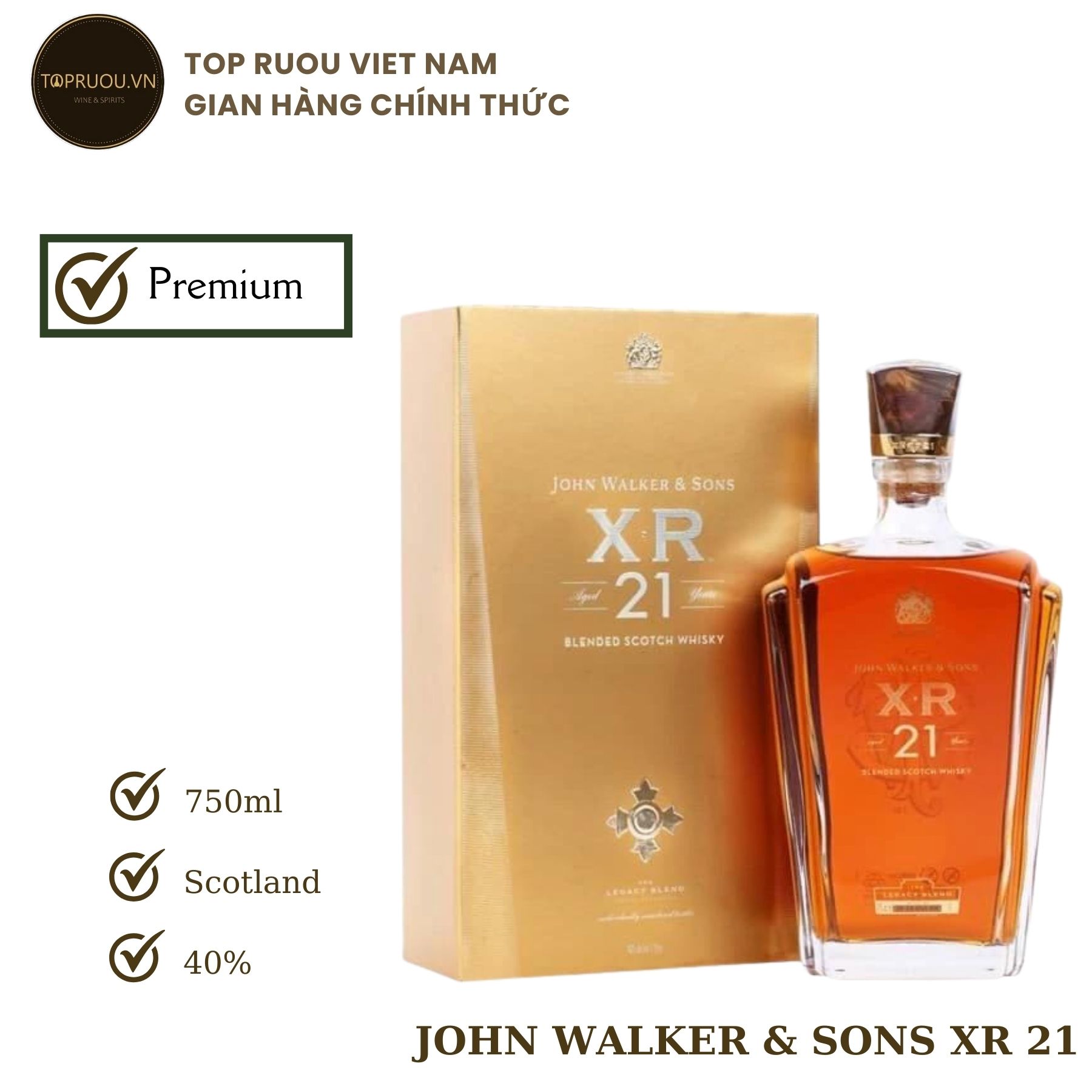 Rượu whisky john walker & son xr aged 21 - 750ml