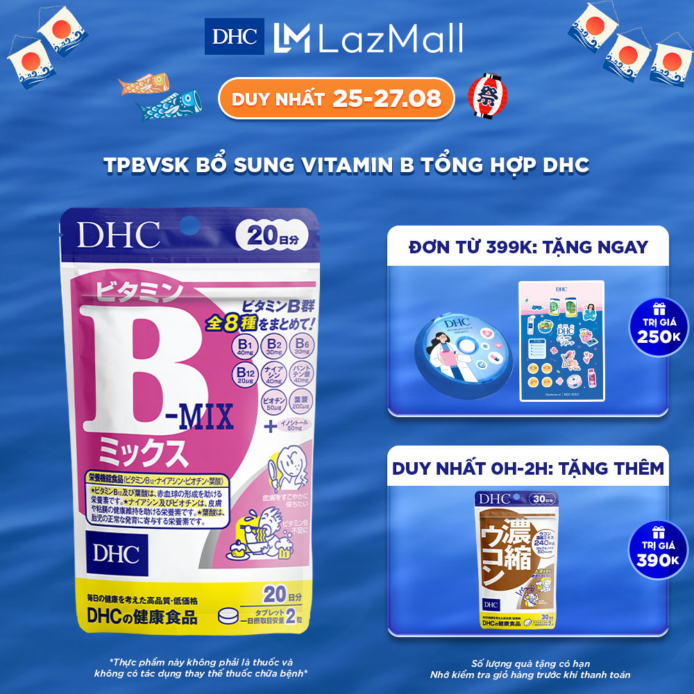 TPBVSK DHC VITAMIN B MIX (Viên uống Vitamin B tổng hợp Vitamin B Mix gói 40 viên (20 ngày)
