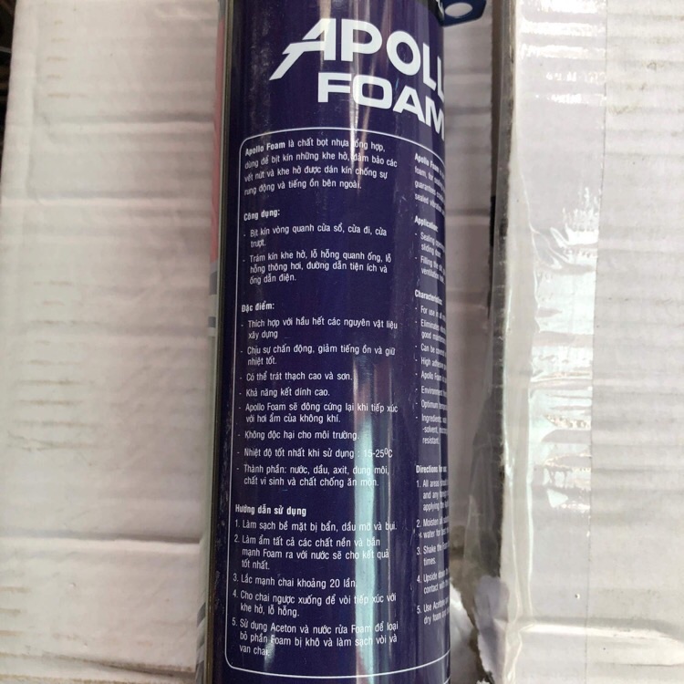 Keo bọt nở Apollo Foam (dạng v