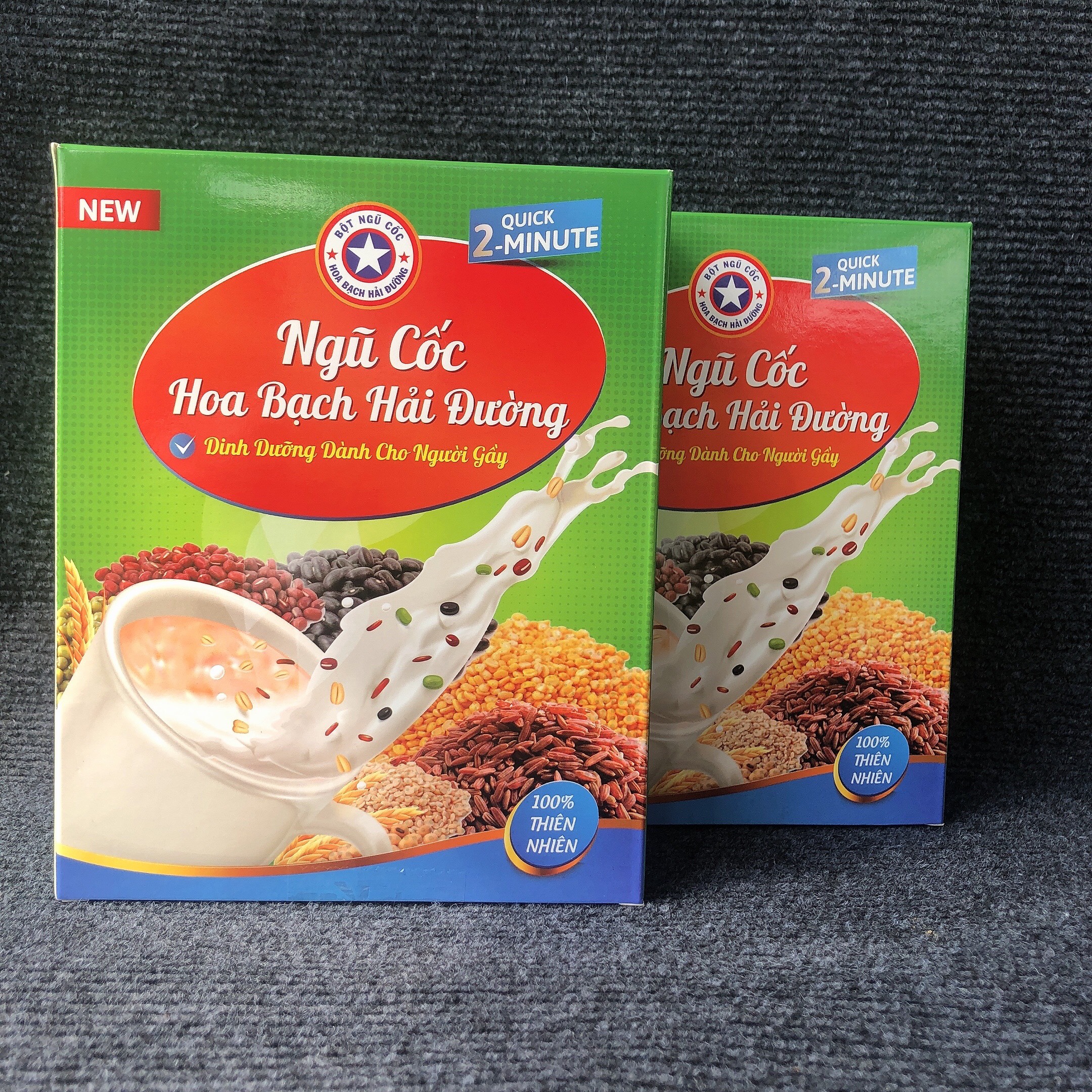Combo 2 hộp bột ngũ cốc tăng cân hoa bạch hải đường