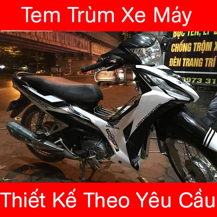 Tem Trùm Wave RSX Đen Trắng