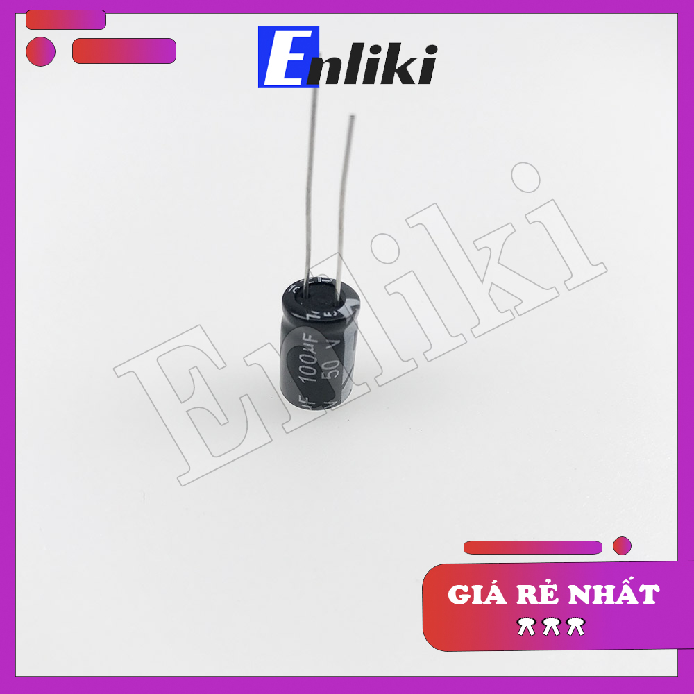 2 chiếc tụ 100uf 50v kích thước 8x12mm
