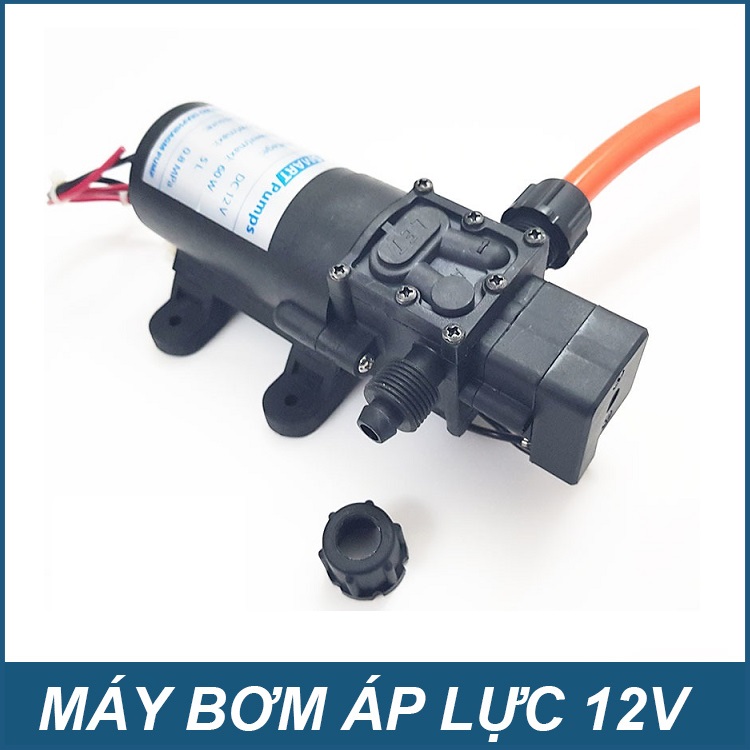 máy bơm nước mini 12v áp lực cao - bơm tăng áp Việt nhật 12v, Máy Bơm Nước Tăng Áp Mini Cho Gia Đình Đa Năng 12V Tự Động Hút Và Máy Rửa Xe, Nước Sử Dụng Cho Bộ Tưới Phun Sương