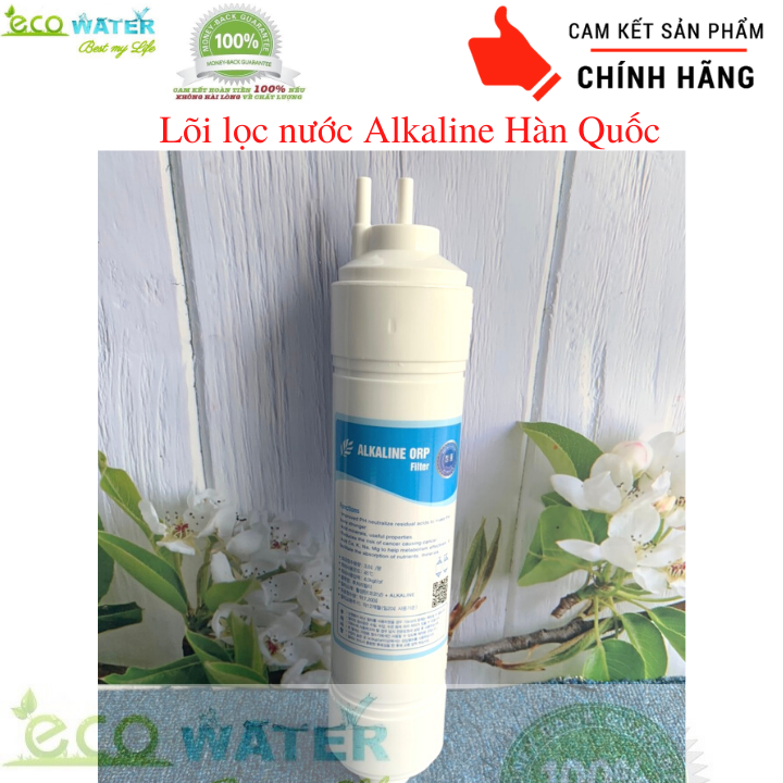 Lõi lọc nước orp alkaline Hàn Quốc - Tặng kèm 2 cút góc nối nhanh và 2 càng cân kẹp lõi - Ecoalk0025