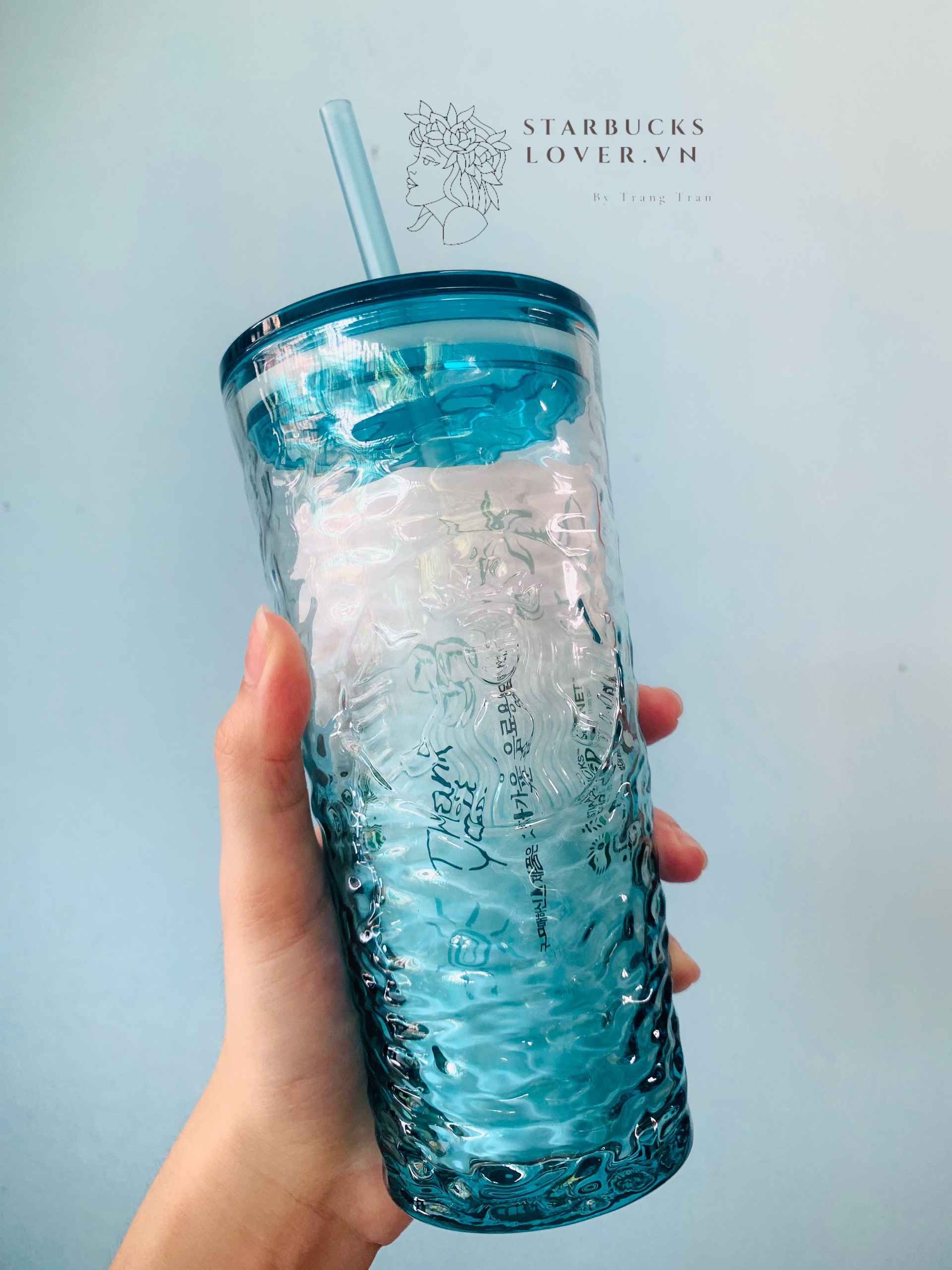 |chính hãng| ly starbucks thuỷ tinh ombre 532ml