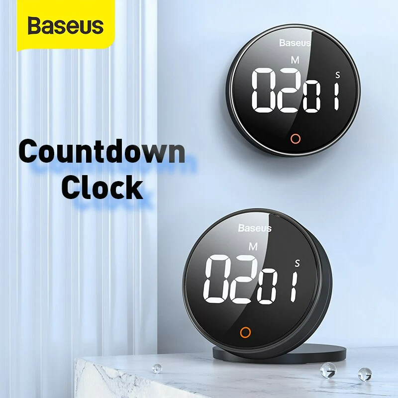 Đồng Hồ hẹn giờ đếm ngược có âm thanh Baseus Heyo Rotation Countdown Timer