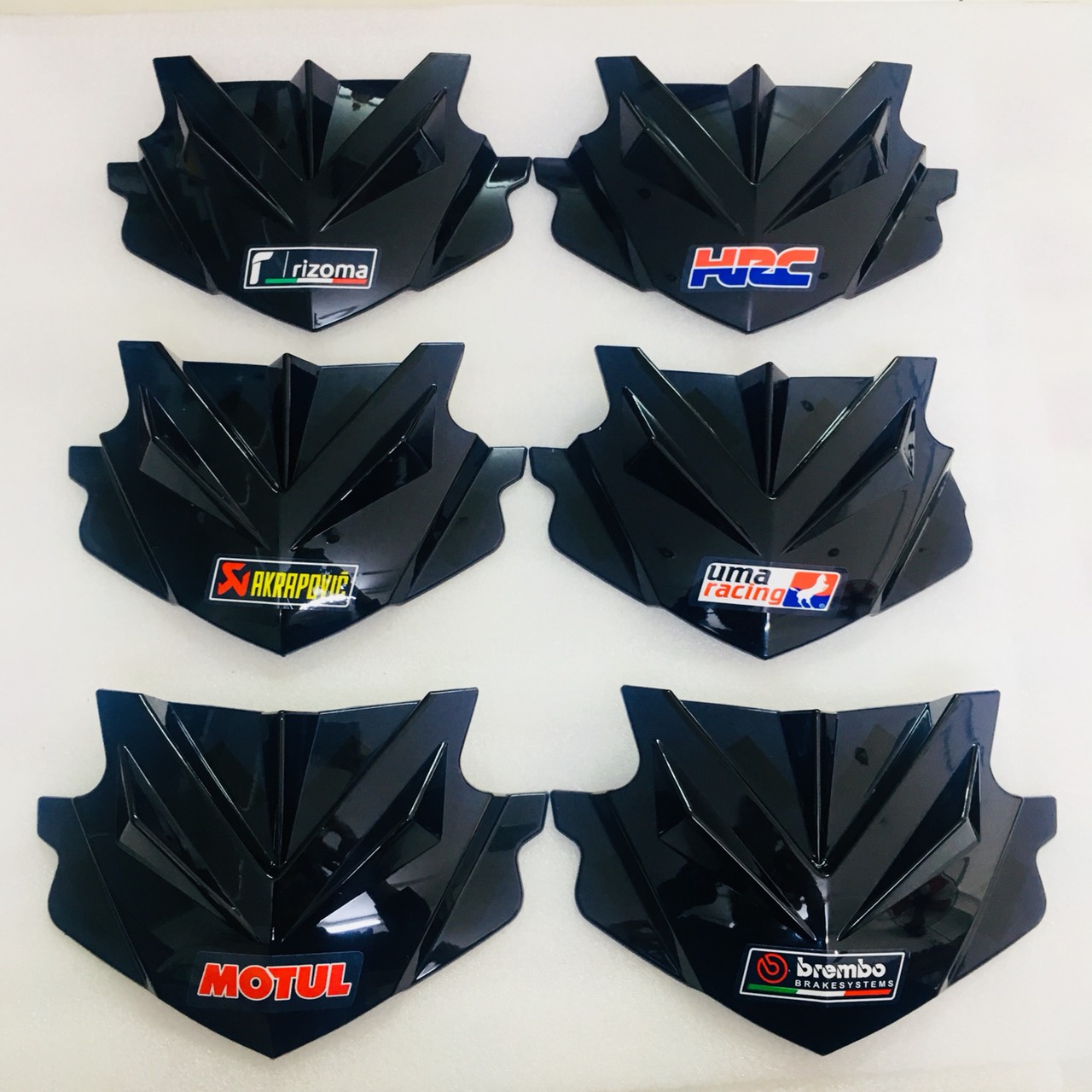 Mão Chắn Gió V9 Trong Suốt Cho Exciter 150 2015 Logo Ngẫu Nhiên