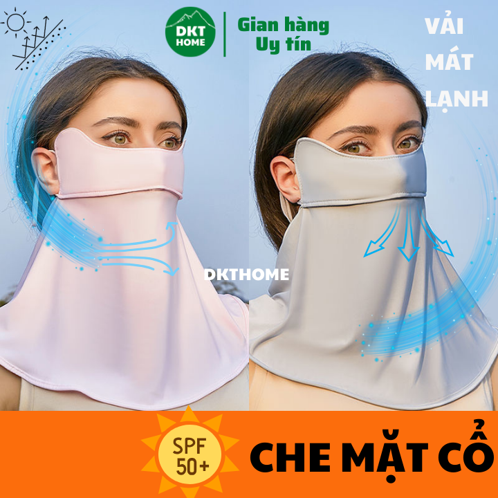 DKT HOME - Combo 3 loại Khẩu trang chống tia UV chống nắng vải mát,che toàn mặt cả trán cổ vải chống nắng UNISEX bảo vệ tối đa
