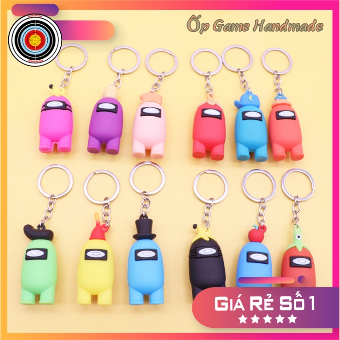 Móc khoá Among Us Có Mũ Đầy đủ 12 màu cực độc đáo mới nhất 2021 - Móc Khoá Balo, Cặp Đôi Hàng Chất cho Game Thủ Among Us