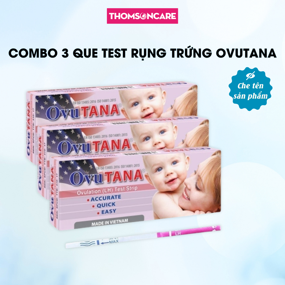 Combo 3 Que thử rụng trứng Ovutana - chính xác cao - que test trứng, xác định thời điểm trứng rụng
