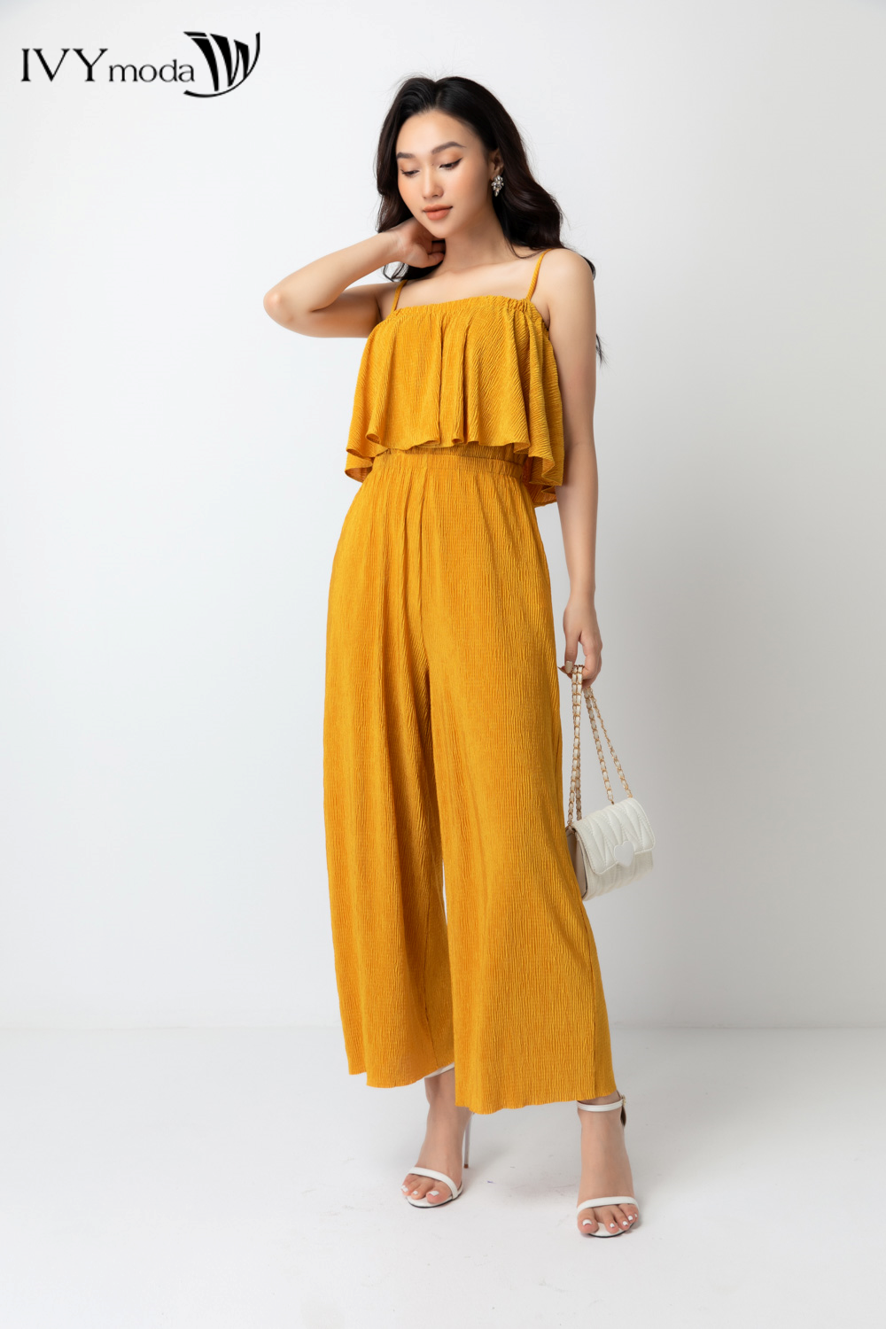 Jumsuits hai dây dáng nữ tính thiết kế ivy moda ms 18b8731