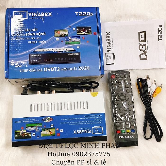 {CHÍNH HÃNG } ĐẦU THU DVBT2 TRUYỀN HÌNH MẶT ĐẤT VINABOX T220s Xem miễn phí hơn 70 kênh