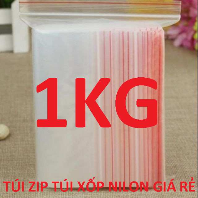 (FreeShip Max) 1KG Túi Zip Viền Chỉ Đỏ  đựng thực phẩm, Bột,Túi Zipper Khóa an toàn thuận tiện, túi dày đẹp hàng tốt, Bao Bì Túi 379
