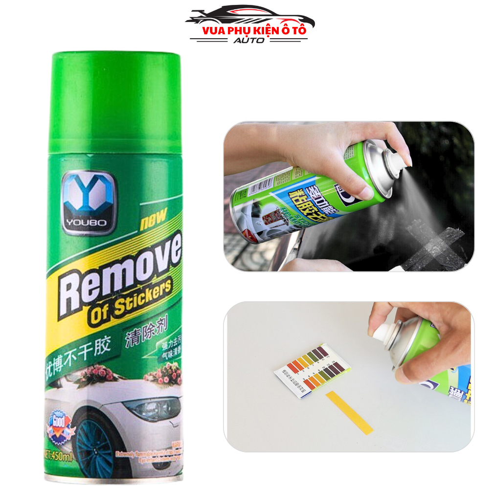 Bình xịt vệ sinh tẩy keo, vết băng dính, nhựa đường bám trên xe Oto