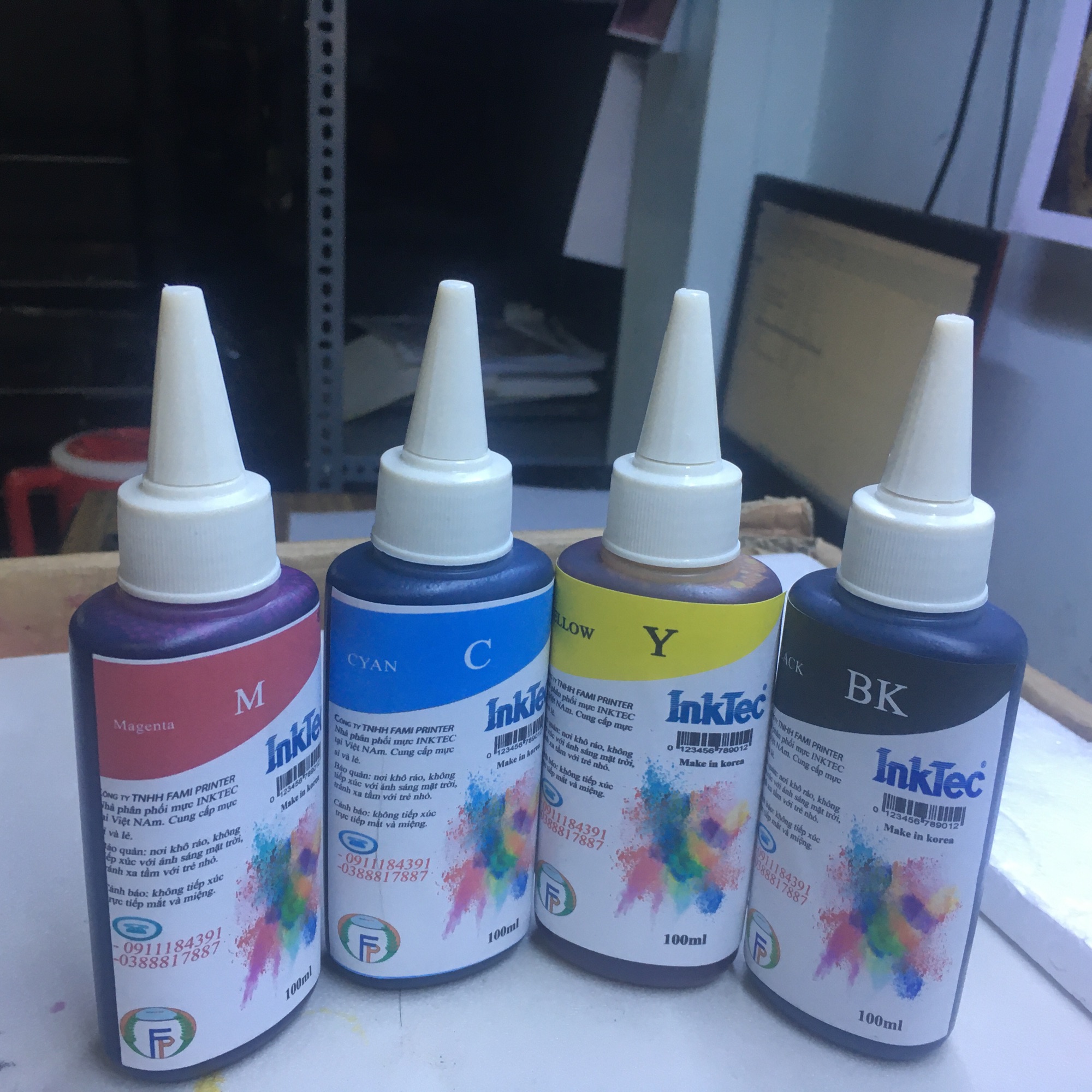 [HCM]Bộ 4 màu mực in Hp deskjet 1115