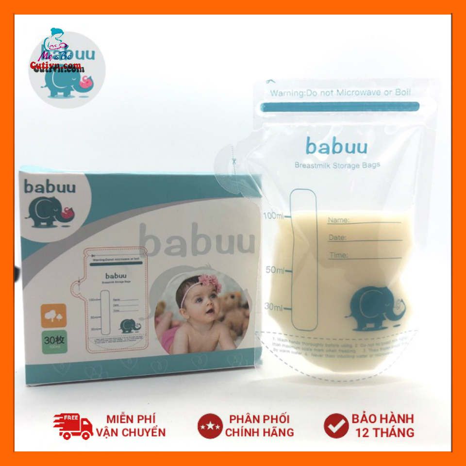 Túi trữ sữa Babuu Baby Nhật bản 100ml