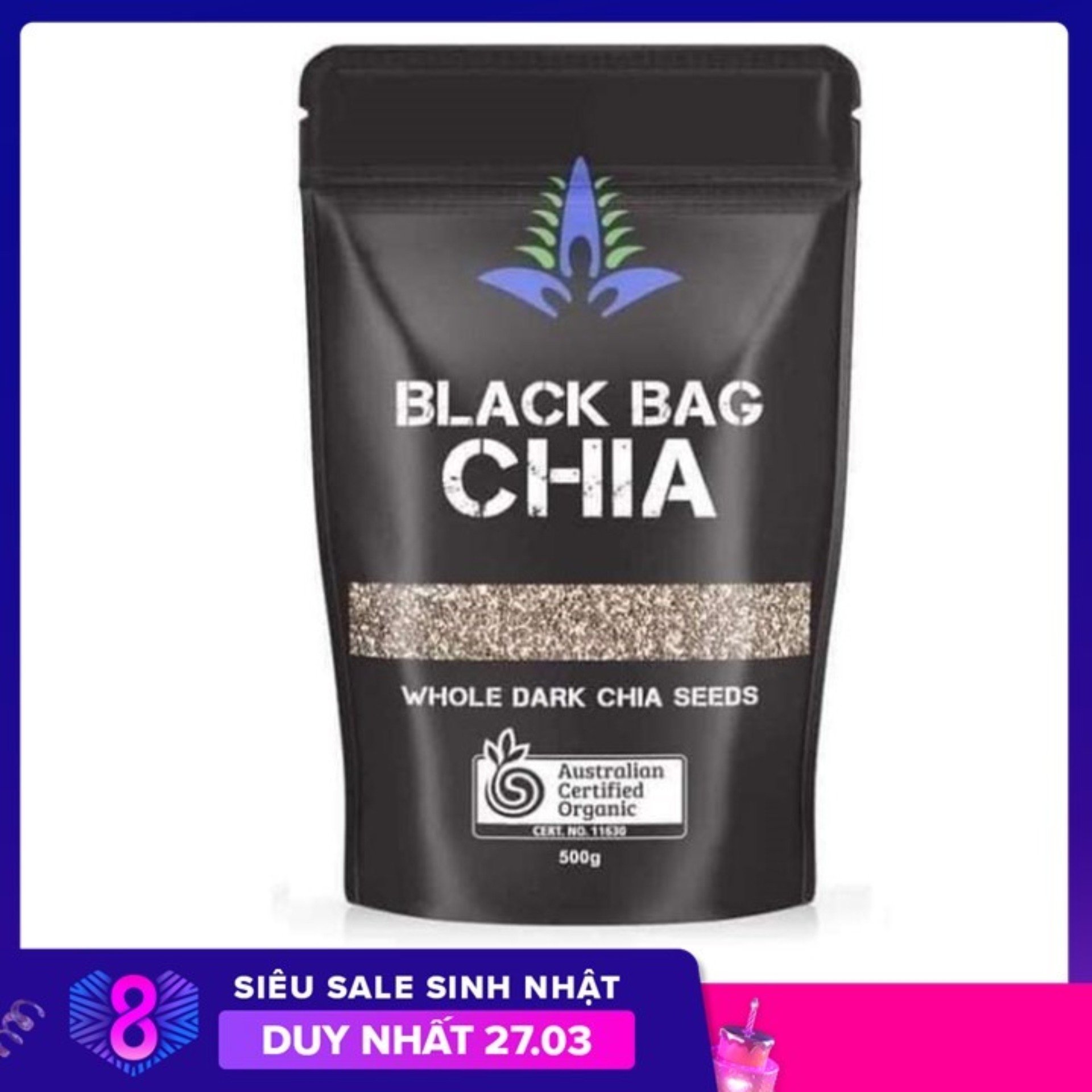 Hạt chia đen úc gói 500g
