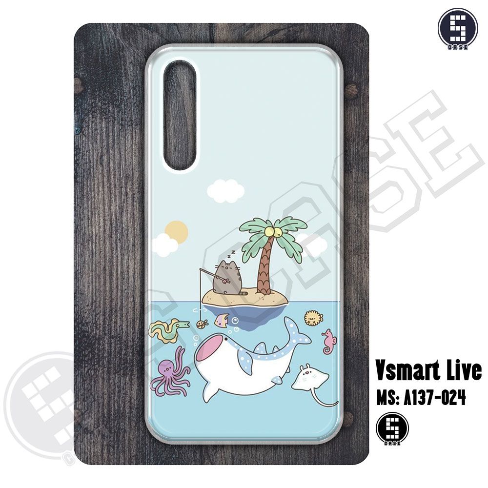 Ốp cho vsmart live hình fishing cat a137-024