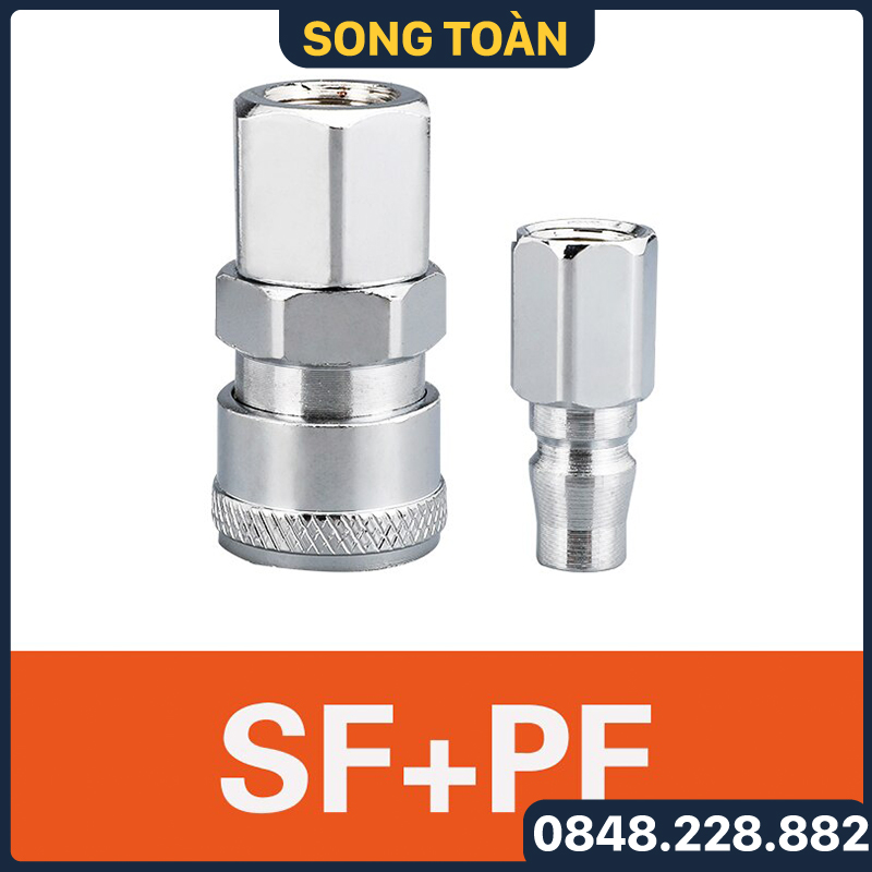 Khớp Nối Nhanh SF PF Khí Nén Ren Trong, Bộ Nối Nhanh Ổ Bi Ren Trong 13 17 21