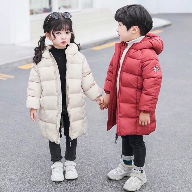 Áo phao dáng dài cho bésẵn hàng giao ngay