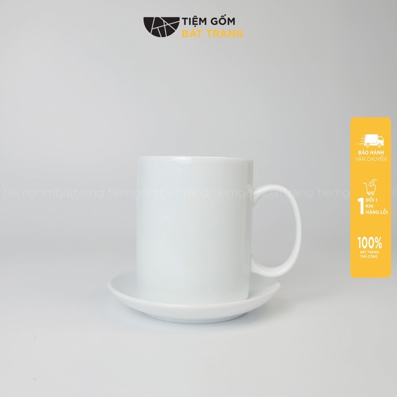 Cốc Sứ Uống Nước Bộ Ly Sứ Men Trắng Cốc Uống Trà Cafe Sứ Bát Tràng Cao Cấp Nhiều Kiểu Dáng Gốm Sứ Bát Tràng - 8