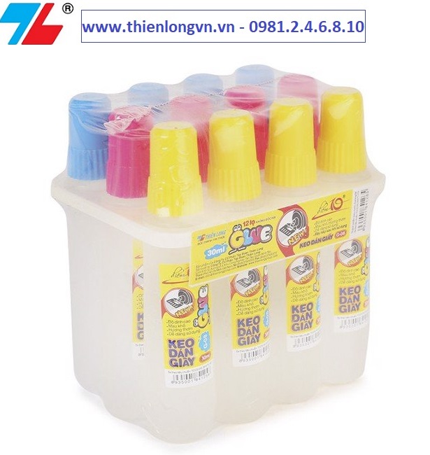 Lốc 12 lọ keo dán giấy - hồ nước thiên long g-08