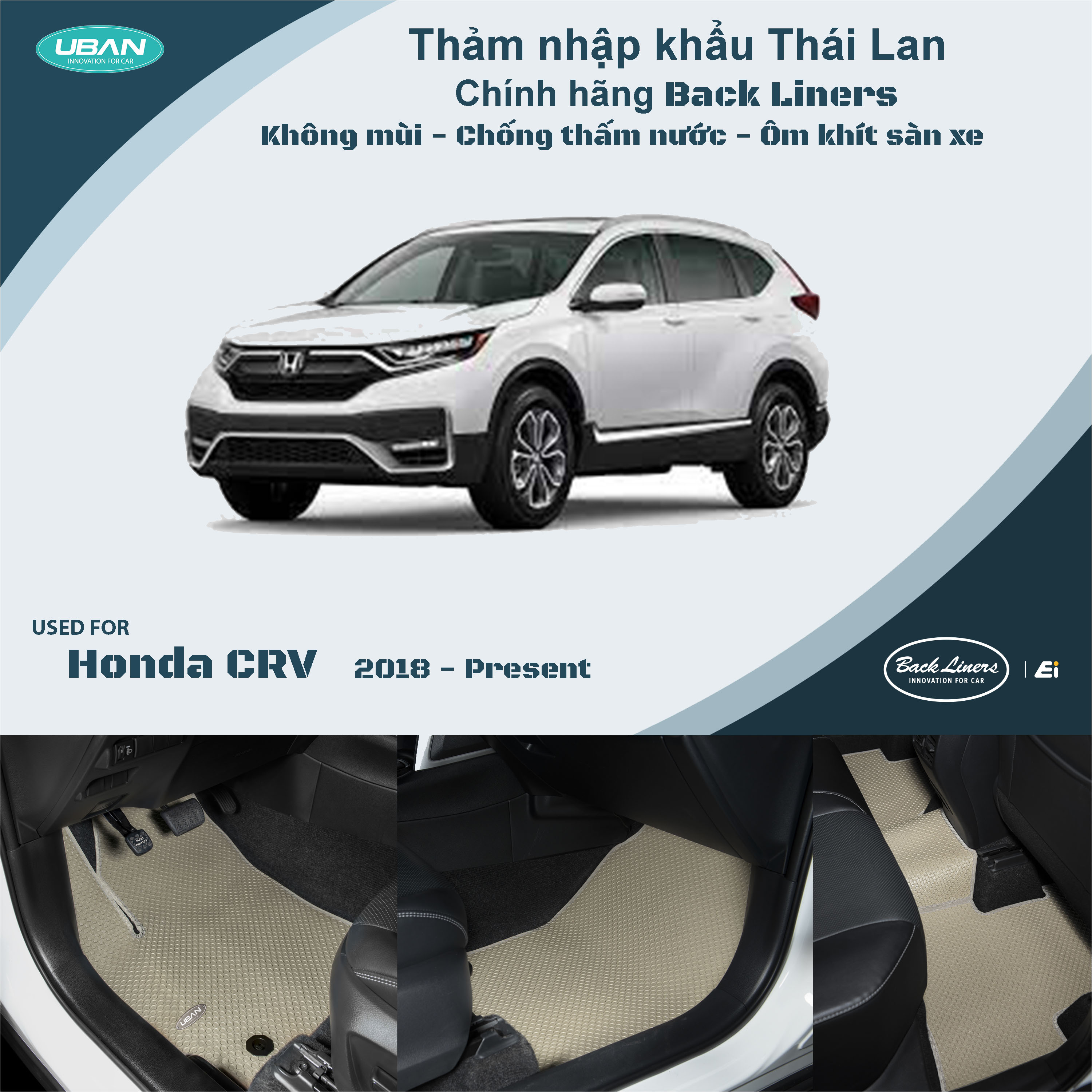 Mua Ngay Thảm Lót Sàn Xe Honda CRV 2022 Full Option Chính Hãng Của KATA