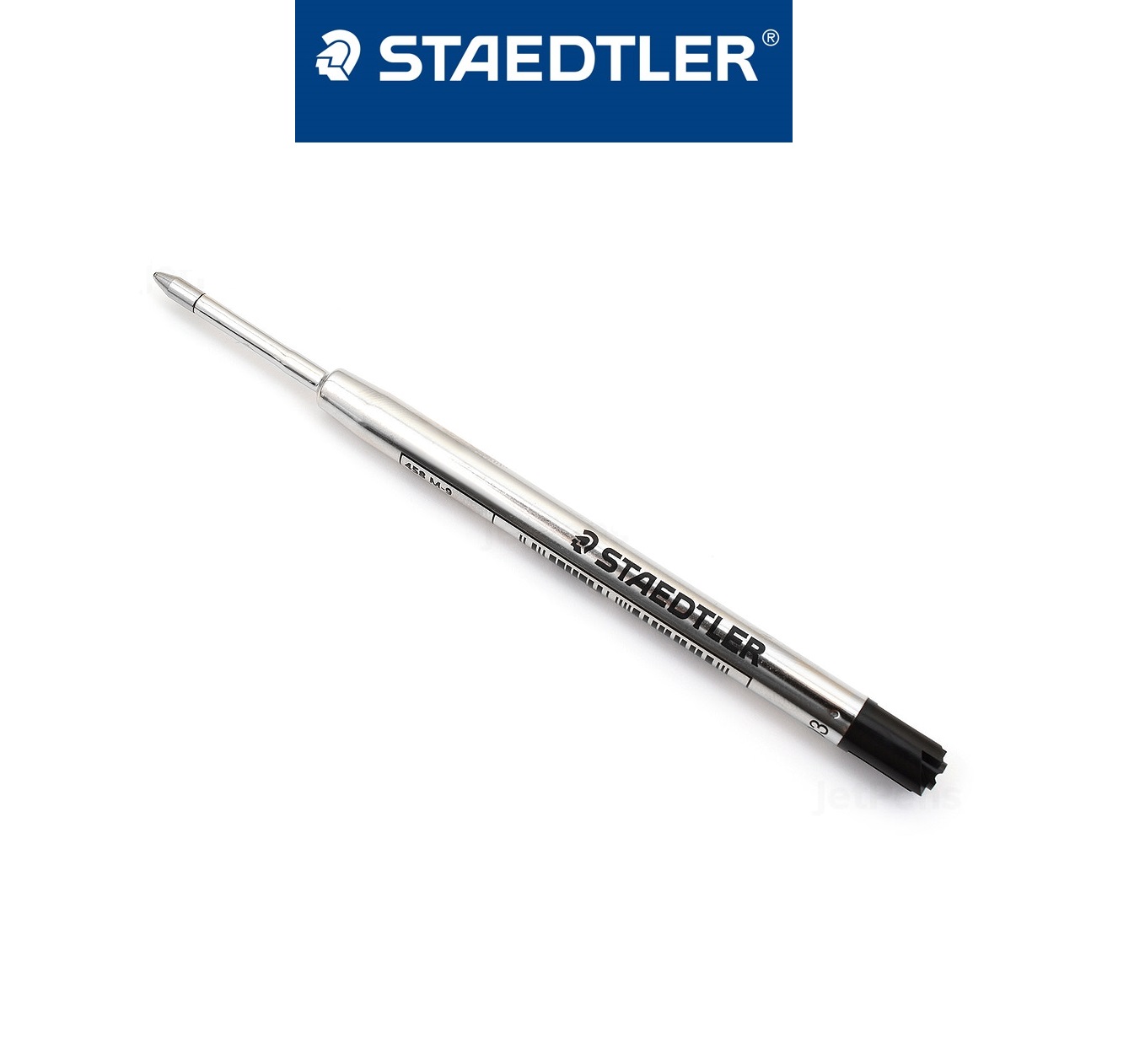 Ruột bi kiểu PARKER JUMBO REFILL STAEDTLER 458 thân thép màu xanh với 2 nét Medium(M) và Fine(F)
