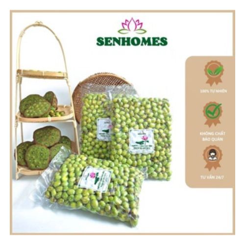 1.5kg hạt sen tươi còn vỏ xanh senhomes group