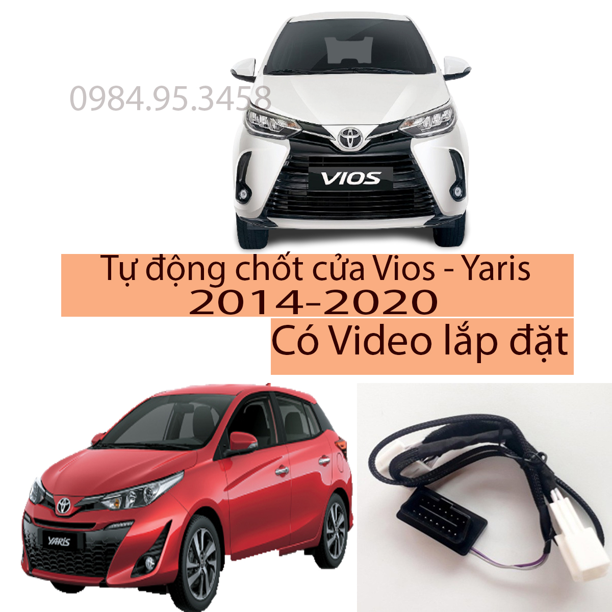 Tự động chốt cửa cho xe Toyota Vios 2014 - 2019