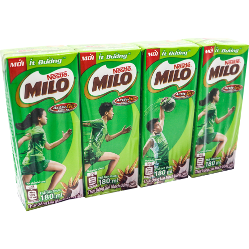 Lốc 4 hộp sữa milo 180mll