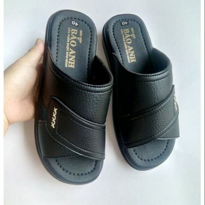 Dép đế cao 3cm da PU nam cao cấp thương hiệu Bảo Anh bảo hành 1 năm