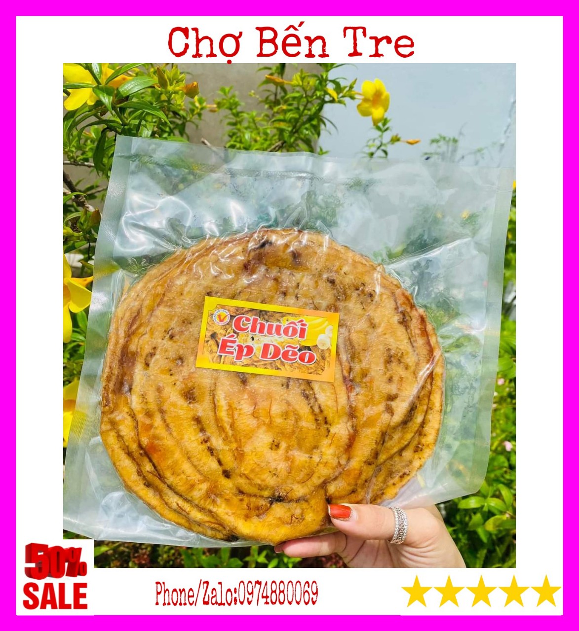 1Kg chuối xiêm phơi khô Bến Tre loại 1