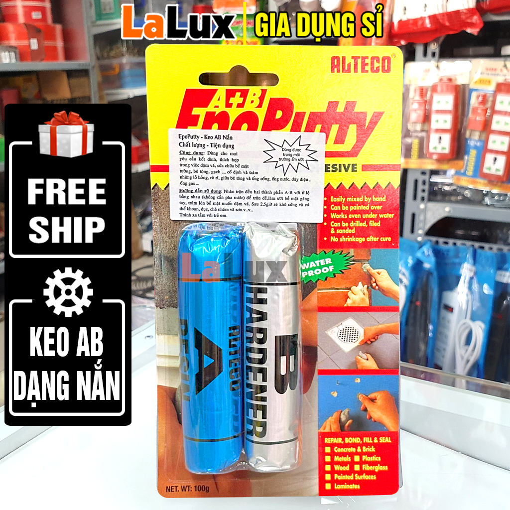 Keo Dán Đa Năng - Keo Dán 2 Thành Phần AB Loại Nắn Chất Lượng Tiện Dụng - Dành Cho Mọi Yêu Cầu Kết Dính - Sửa Chữa Bề Mặt Tường, Bê Tông, Gạch,...