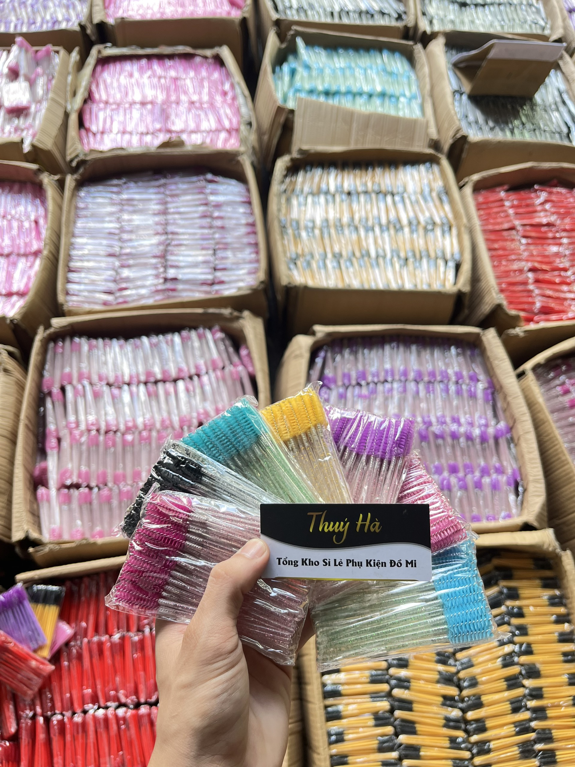 Chổi chải mi Kim Tuyến túi 50 cây_dụng cụ nối mi_THÚY HÀ