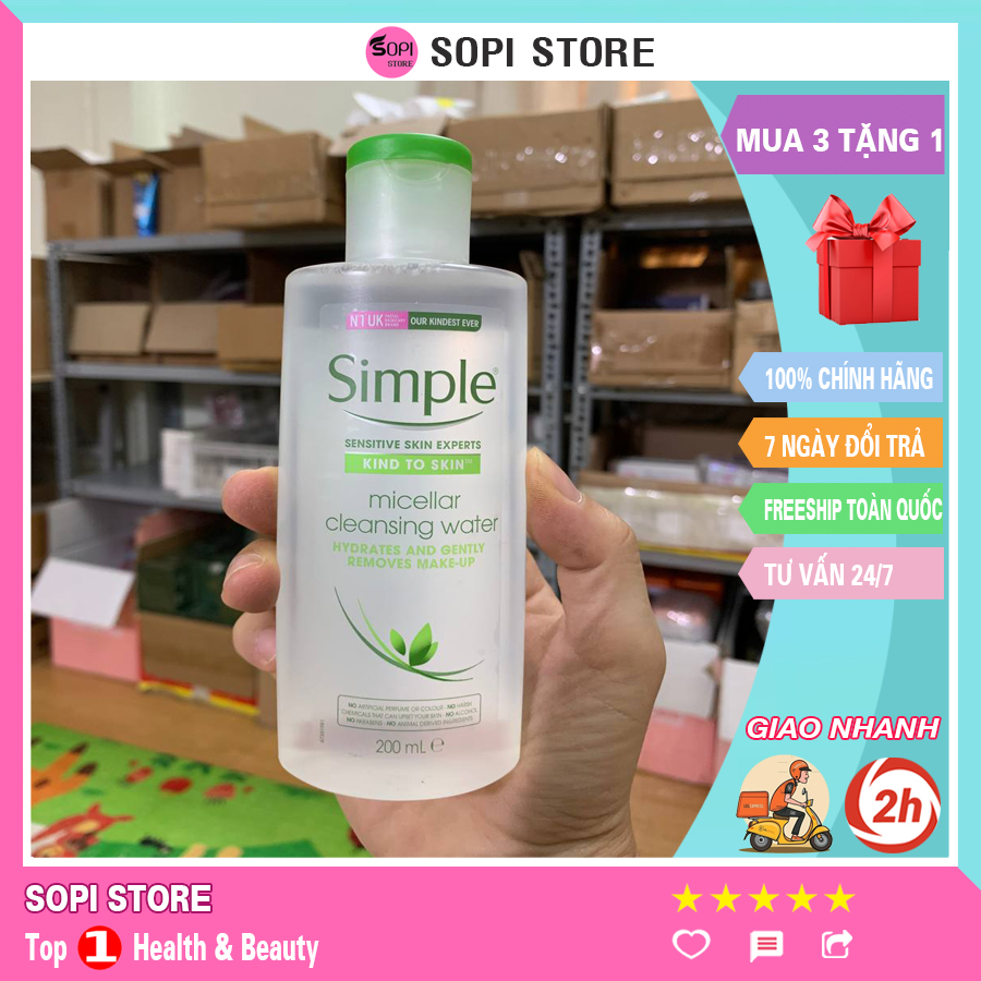 Nước Tẩy Trang Simple Micellar Cleansing Water 200ml